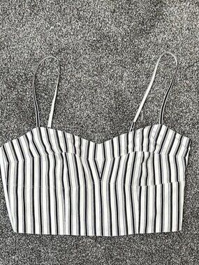 Theory Ventura Black Striped Top